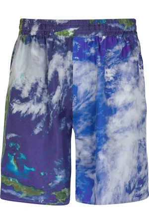 Balmain Silk Earth Print Shorts