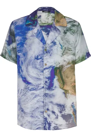 Balmain Silk Earth Print Shirt