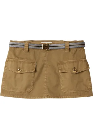 Miu Miu Cotton Utility Mini Skirt