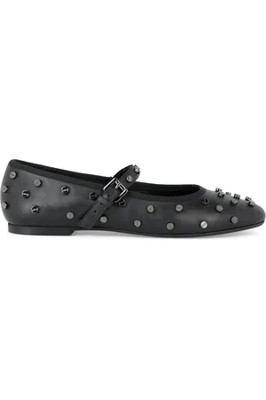The Kooples Calfskin Stud-Embellished Ballet Flats
