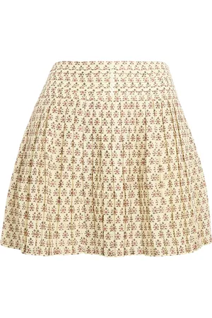 Claudie Pierlot Ramie Floral Mini Skirt