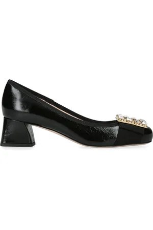 Roger Vivier Leather Très Vivier Strass Heeled Mules 45