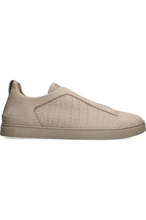 Ermenegildo Zegna Crocodile Leather Triple Stitch Secondskin Sneakers