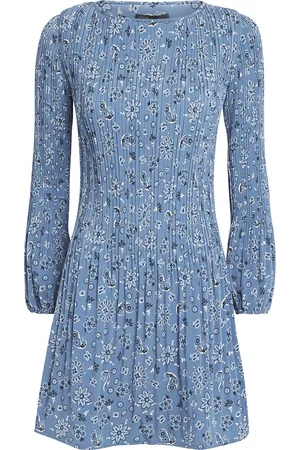 Maje Satin Bandana Print Mini Dress