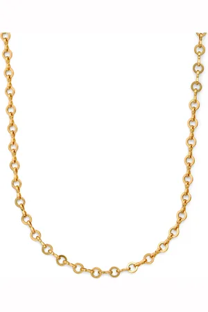Azlee Medium Yellow Circle-Link Chain Necklace