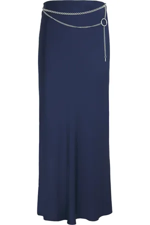 Paco rabanne Satin Chain-Belt Maxi Skirt