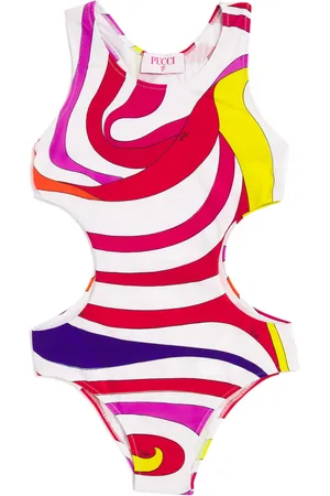 PUCCI Junior Printed Cut-Out Swimsuit