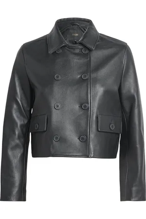Maje Double-Breasted Leather Jacket