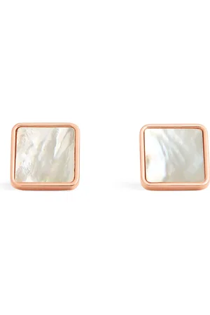 Babette Wasserman Rose Gold-Plated Key Stone Cufflinks