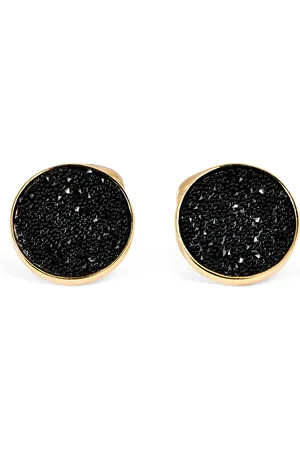Babette Wasserman Gold-Plated Moondust Round Cufflinks