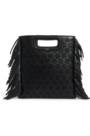 Maje Perforated Leather M Top Handle Bag