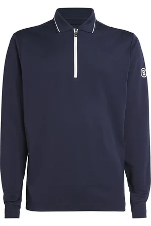 Bogner Long-Sleeve Zip-Up Polo Shirt