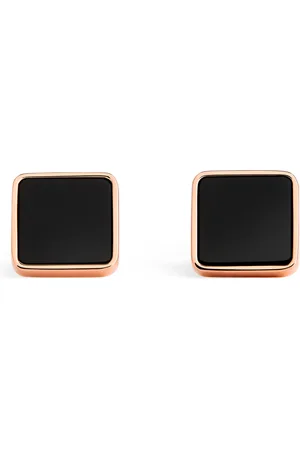 Babette Wasserman Rose Gold-Plated Key Stone Cufflinks