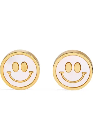 Babette Wasserman Plated Smiley Face Cufflinks