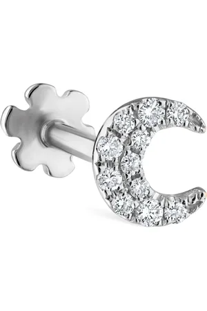 Maria Tash Diamond Celestial Moon Stud Earring