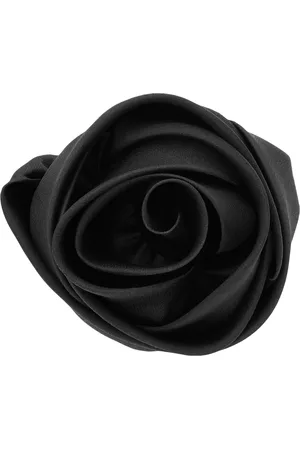 Saint Laurent Silk Organza Rose Brooch