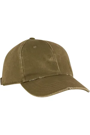 Saint Laurent Distressed Corduroy Cassandre Baseball Cap