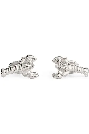 Babette Wasserman Rhodium-Plated Lobster Cufflinks