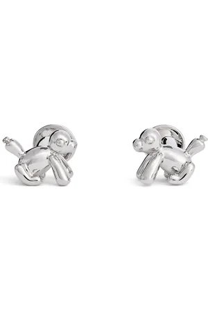 Babette Wasserman Rhodium-Plated Balloon Monkey Cufflinks