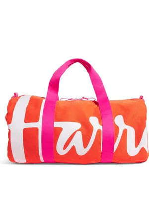 HARRODS Cotton Logo Barrel Bag