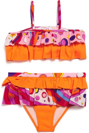 PUCCI Junior Ruffled Printed Bikini