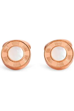 Babette Wasserman Rose Gold-Plated Mother-of-Pearl Cufflinks