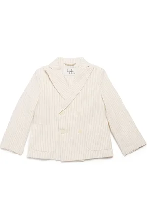 Il gufo Cotton-Hemp Pinstripe Blazer
