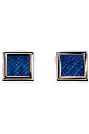 Babette Wasserman Rhodium-Plated Square Cufflinks