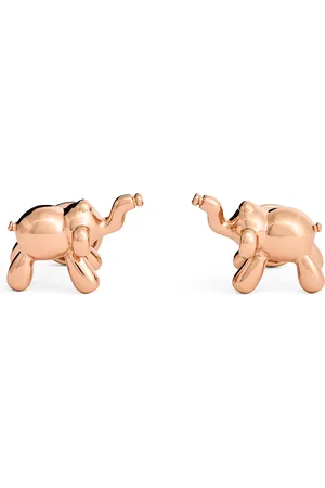 Babette Wasserman Rose Gold-Plated Elephant Cufflinks