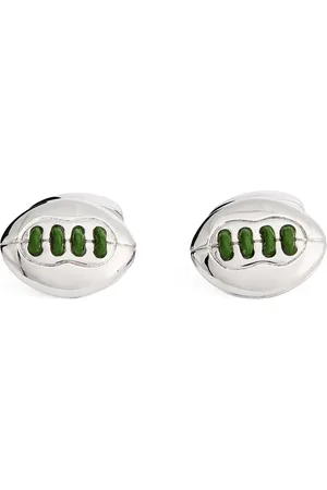 Babette Wasserman Thread-Detail American Football Cufflinks