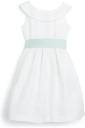 Il gufo Linen-Blend Bow-Belt Dress