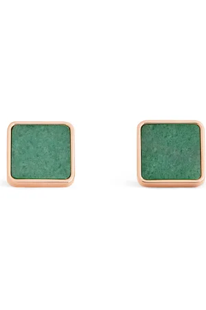 Babette Wasserman Rose Gold-Plated Key Stone Cufflinks