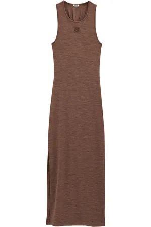 Loewe Wool-Blend Anagram Tank Maxi Dress