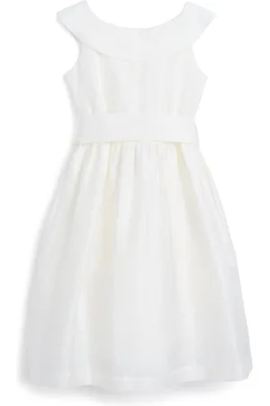 Il gufo Linen-Blend Bow-Belt Dress