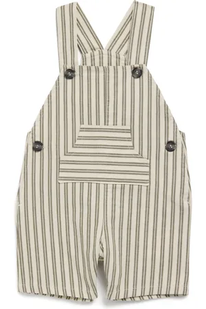 Tartine Et Chocolat Cotton Striped Dungarees