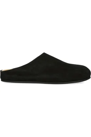 The Row Hugo Suede Slides