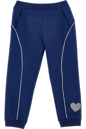 MONNALISA Stretch-Cotton Heart Sweatpants