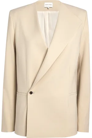 Loulou Studio Wool Single-Lapel Nodo Blazer