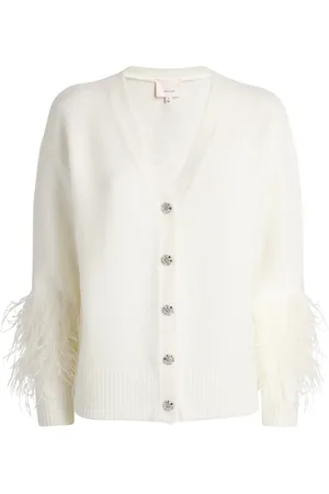 Cinq A Sept Feather-Trim Briana Cardigan