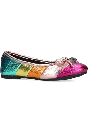 Kurt Geiger Metallic Leather Mini Eagle Ballet Flats