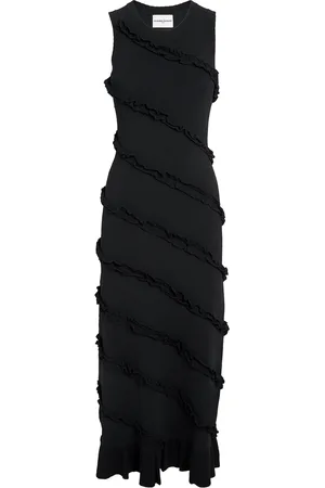 Claudie Pierlot Ruffled Knitted Midi Dress