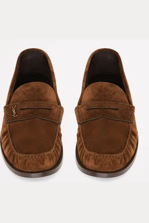 Saint Laurent Suede Laurent Loafers