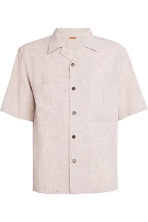 BARENA Slubbed Notched Collar Shirt