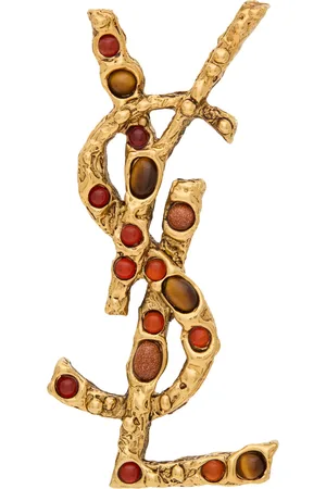 Saint Laurent Embellished Cassandre Brooch