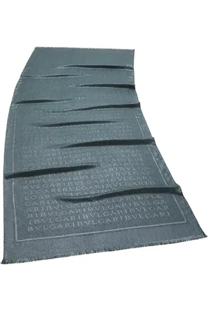 Bvlgari Silk-Wool Logo Scarf