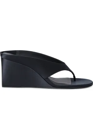 Alaïa Satin Tong Heeled Mules 75