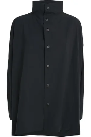 Issey Miyake Cotton Button-Shoulder Oversized Shirt