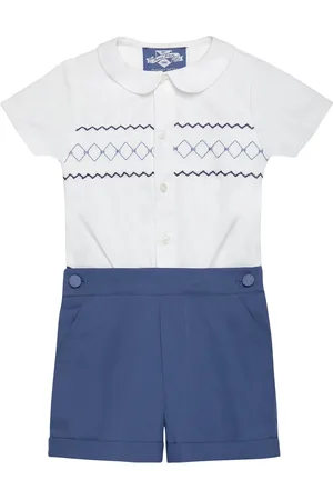 FrenchTrotters Cotton Smocked Rupert Set