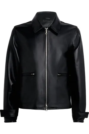 OFFICINE GENERALE Leather Milan Bomber Jacket