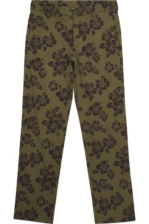 Aspesi Cotton Straight Floral Trousers